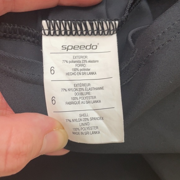 Speedo Black Ruched One Piece Swimsuit - Picture 9 of 9